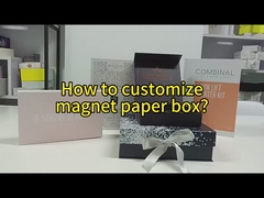Embalagem de caixa magnética rígida e rígida de papel de papelão reciclável de tamanho personalizado com Li magnético