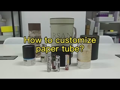 Embalagem em cilindro cinza personalizado Caixa redonda Tubo de papel de flores para presente cosmético de flores