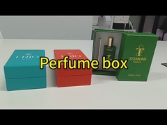 Caixa de perfume branco de papel de 50 ml 100 ml Caixa de embalagem de fragrância personalizada com bandeja de espuma