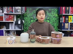 Etiqueta de adesivo de papel de dois lados à prova d'água para embalagens de garrafas de água personalizadas