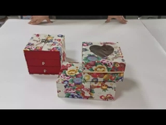 Personalizar Impressão Flor Moda Presente Artesanato Cuidado da Pele Creme Facial Caixa E Caixa Magnética Com Mulheres