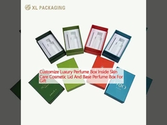 Customize Luxury Perfume Box Inside Skin Care Cosmetic Cover And Base Perfume Box para presente