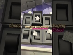 Logotipo personalizado de luxo Capuz preto e base Caixas rígidas Caixa de papel Caixa de cartão Embalagem de papel Caixa de relógio