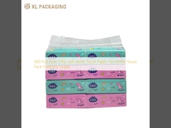 400 Pull Pack 3 Ply Soft Facial Tissue Paper para uso em casa e viagens para limpeza facial