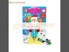 Design personalizado Natal Cosmético Calendário de Advento Caixa Calendário de 24 Dias Embalagem em papel