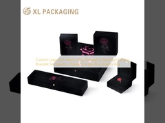 Custom Logo Line Jewelry Box Packaging Necklace Earring Bracelet Set Jewelry Display Box de armazenamento