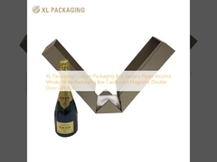 Embalagem XL Caixa de embalagem personalizada Caixa de embalagem de papel de fábrica Álcool Whisky Caixa de embalagem de vinho Cartão Caixa de presente magnética de porta dupla