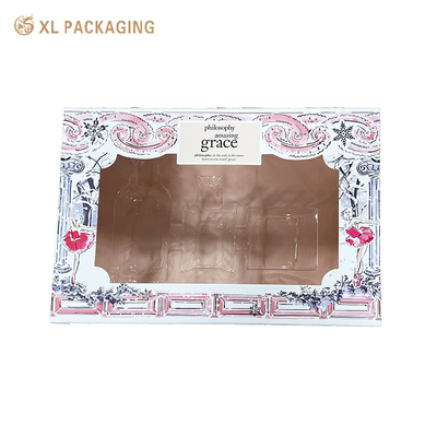 comprar Capa e base personalizados Papel rígido PVC transparente Jóias de Janela Embalagem Pendente Colar Bracelet Bracelet Ring Box online manufacture