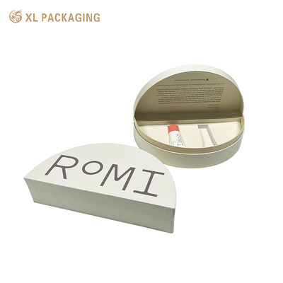 comprar Caixa de cosméticos personalizada de luxo em relevo LOGO Meio círculo Caixa especial Papel cosmético para cuidados com a pele com EVA online manufacture