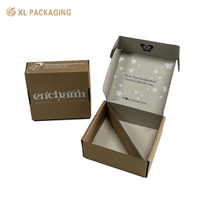 comprar Caixa de Envio Corrugada Kraft Personalizada com Inserção de Papel | Caixa de Embalagem Impressa em Cores Completas Fabricação em linha