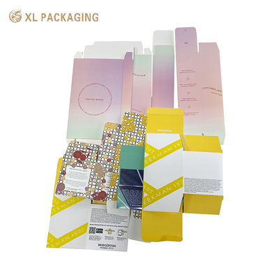 comprar Embalagem XL Impressa Cosmética Dobrável Caixa de Cartão Gradiente Rosa Caixa de Papel Cartão Para Cuidados com a Pele Óleo Essencial Caixa de Papelão Fabricação em linha