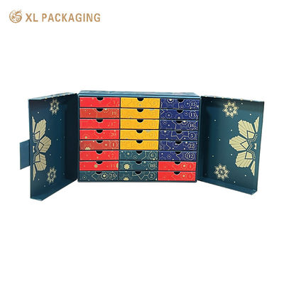 comprar Caixa de calendário de advento personalizada de 24 gavetas para chá, café e chocolate Fabricação em linha