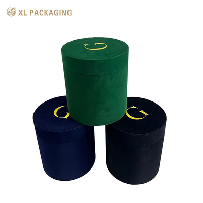 comprar Fábrica de Caixas de Embalagem Personalizadas XL Embalagem de Luxo Cor Veludo Redondo Caixa de Flores Secas Caixas de Presente de Rosas Dia dos Namorados Embalagem Cilindro Redondo Tubo de Flores de Veludo Fabricação em linha