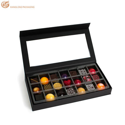 comprar Caixa de embalagem de chocolate em forma de livro com fecho magnético e janela de PVC para apresentação de presentes premium Fabricação em linha