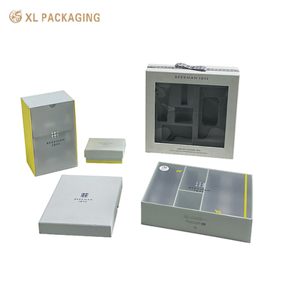 comprar Caixas de Cosméticos Personalizadas Material Interno Blister Bandeja Cosméticos Cuidados com a Pele Embalagem Superior e Inferior Janela de PVC Transparente online manufacture
