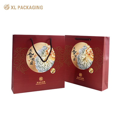 comprar Eco-friendly Color Single Bottle Cardboard High Grade Packing Logotipo personalizado Reciclado Presente Vinho Carrier Tote Bag online manufacture