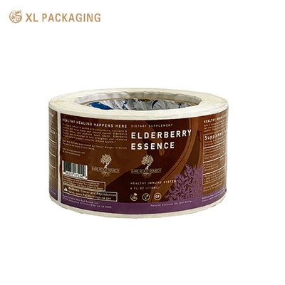 comprar Etiqueta adesiva de papel personalizada XL Packaging, com estampagem dourada, adesivos de vinil à prova d'água, impressão personalizada do logotipo para embalagem de garrafas Fabricação em linha