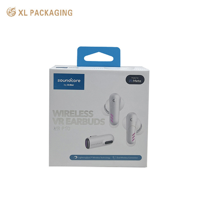 comprar Design personalizado Caixas de presente de papel de fones de ouvido de papel branco Caixa de embalagem de fones de ouvido Bluetooth para fones de ouvido online manufacture