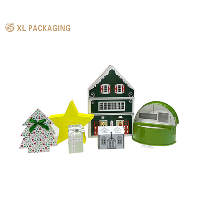 comprar Fábrica de Embalagens Personalizadas XL Caixas de Luxo Personalizadas Caixas de Calendário do Advento Cosmético Vazio Caixa de Embalagem de Presente com Gaveta Pequena em Forma de Árvore de Natal Fabricação em linha