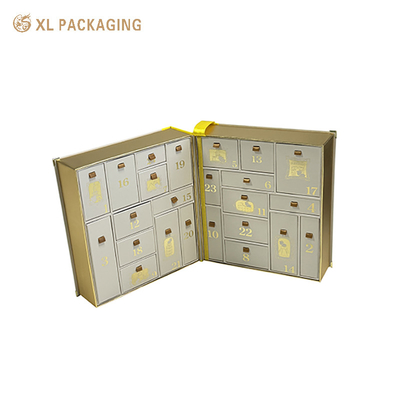 comprar XL Embalagem Caixa de embalagem personalizada Fábrica de portas duplas OEM 24 Caixa Calendário de Advento Caixa Cosmética Cuidados da pele Beleza Presente de Natal Caixa Caixa Fabricação em linha