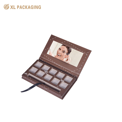comprar Cartão rígido personalizado Caixa de panelas de sombra magnética com espelho embalagem vazia premium para cosméticos online manufacture