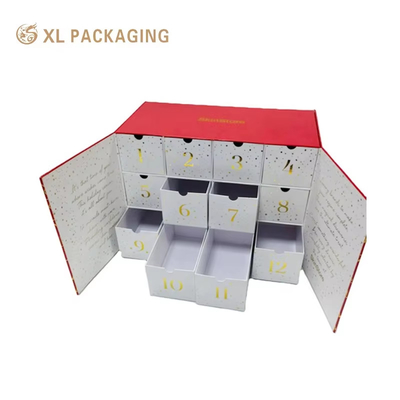 comprar Impressão de Natal Design Calendário de Advento Caixa 12 24 Dias Tipo de Árvore Estrela Dentro Cor Completa Cuidados da Pele Caixa Cosmética de Presente online manufacture