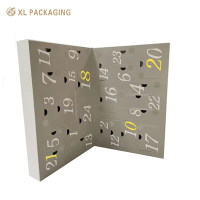 comprar Embalagem XL Caixa de Presente Personalizada Embalagem de Luxo de Natal Maquiagem Count Down Box Cosméticos Calendário de Advento Embalagem Caixa de Presente Calendário de Advento Com Bandeja Aveludada Fabricação em linha