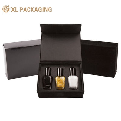 comprar Caixa de presente de esmalte de unhas em forma de livro preto de 2 mm de espessura Caixa de embalagem de esmalte de unhas de tabuleiro EVA Fabricação em linha