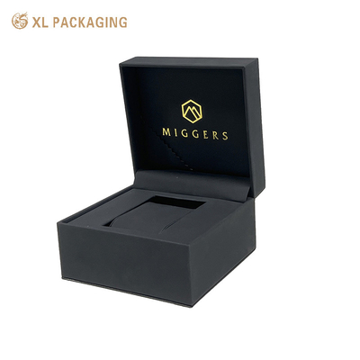 comprar Grátis Cartão Custom Luxury Preto PU Couro Caixa de Relógio Embalagem Com Logotipo, Caixa Regalo de Relógio de Papel online manufacture
