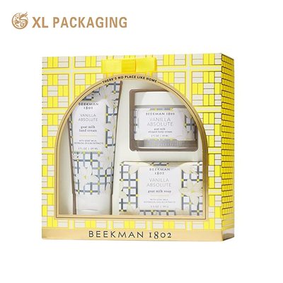comprar Embalagem XL Caixas cosméticas personalizadas impressas Caixa de papel personalizada para presentes de luxo Embalagem de conjuntos cosméticos de cuidados com a pele com carimbo Fabricação em linha