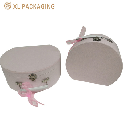 comprar Embalagem de Biscoito de Perfumes de Papel Reciclável em Papel Redondo Caixa de Maleta de Papel Casca Com Mão de Metal online manufacture