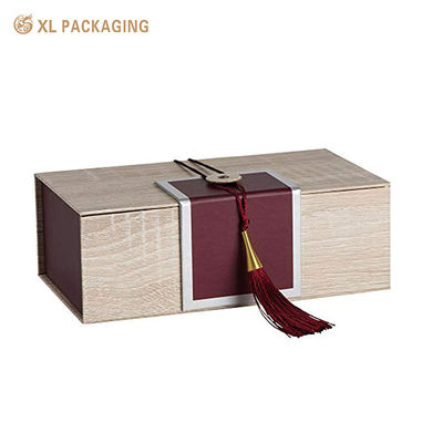 comprar Caixa de presente de vinho dobrável personalizada com fechamento do botão do punho e embalagem de armazenamento de papelão Fabricação em linha