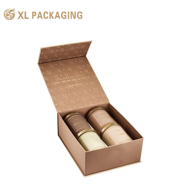 comprar Caixa de chá de logotipo personalizado Caixa de papel Kraft Caixa de papel de folha de ouro Logotipo de fechamento magnético Caixa de chá de presente com inserção de papel online manufacture