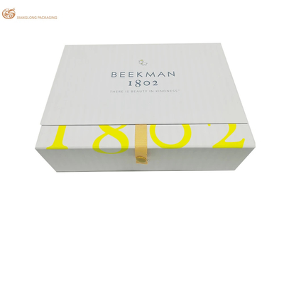 comprar Logotipo personalizado Botão metálico de fechamento Caixa de papel de presente de porta dupla Caixa de papel de cuidados com a pele com logotipo em relevo online manufacture