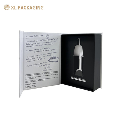 comprar Fábrica de Embalagens Personalizadas XL Caixas de Luxo Personalizadas Tamanho Pequeno Caixa de Papel para Cuidados com a Pele Caixa de Presente Cosmético Branca e Preta Embalagem de Papel Cartão com Inserção de Ímã Fabricação em linha