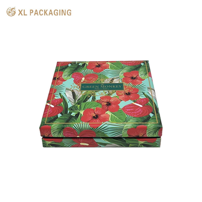 comprar Caixa-presente de chocolate de folha de ouro Logotipo de papel de biscoito verde Caixa de alimentos 9 peças Caixa de embalagem de chocolate online manufacture