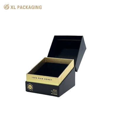 comprar Caixa de Presente Personalizada de 3 Peças com Borda Chanfrada, Logotipo UV com Folha de Ouro e Inserção de EVA Preta Aveludada para Frasco de Perfume, Vela, Skincare Fabricação em linha