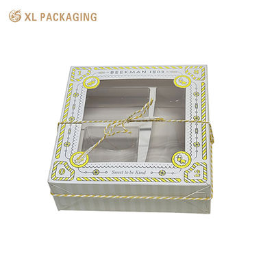 comprar Caixas de presente de janela transparente de papel de prata dobrável para conjuntos de cosméticos de creme de mão Fabricação em linha