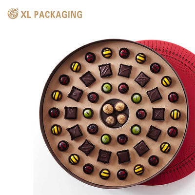 comprar Caixas redondas de chocolate personalizadas. Fabricação em linha