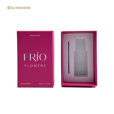 comprar Bolsa de perfumes rígidos personalizados de 3 peças com placa cinzenta de 2 mm, inserção de veludo EVA personalizada e laminação fosca Fabricação em linha