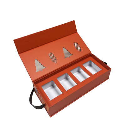 comprar Caixa de presente de biscoitos de Natal de luxo personalizada Embalagem rígida com janela transparente Impressão em cores brilhantes Fabricação em linha