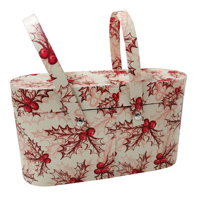 comprar Cesta de Papel para Presentes de Feriado, Embalagem Rústica em Forma de Cesta, Caixa com Alça, Novo Design Fabricação em linha