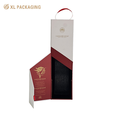 Caixa de vinho personalizada de luxo Caixa de papel magnético dobrável rígida Luxo logotipo personalizado 750ML Para vinho Champagne Whisky