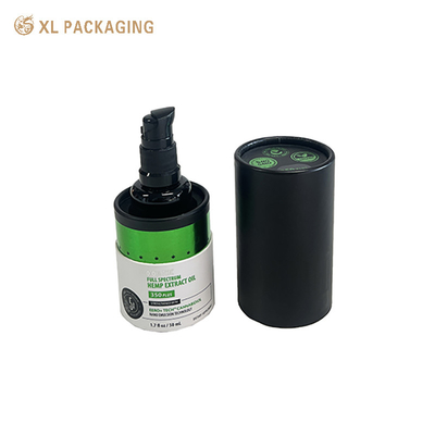 Tubo de papel essencial para óleo impresso sob medida Branco Preto 30 ml Embalagem de tubos de papel essencial para óleo
