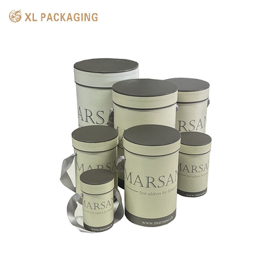 Embalagem XL Embalagem Personalizada Caixa Cilindro Cinza Personalizada Caixa Redonda Tubo de Papel para Flores Cosméticos Presente
