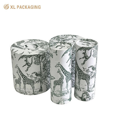 Conjunto de caixas de presente redondas de papelão rígido com arte impressa personalizada para embalagens de luxo