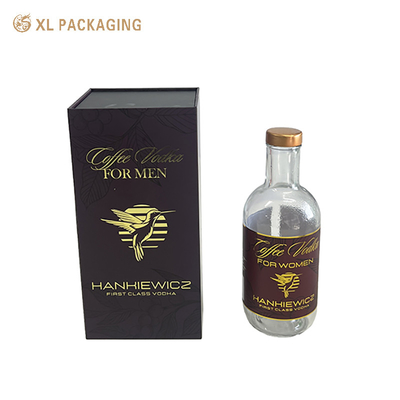 Fábrica de Caixas de Embalagem Personalizadas XL Caixas Rígidas de Papelão Azuis Personalizadas em Forma de Livro para Embalagem de Whisky, Álcool, Bebida, Vinho, Caixa de Presente com Fechamento Magnético