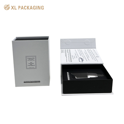 Caixa de Embalagem Personalizada XL Caixa de Embalagem de Papel Personalizada para Perfume com Logotipo Flip Clamshell, Caixa de Papel para Embalagem de Óleo Essencial para Cabelo