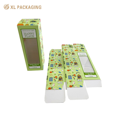 Embalagem XL Caixa de Cartão Dobrável Impressa Caixa de Cartão Verde Dobrável de 350 g/m² Embalagem de Papel Cosmético Caixa Tuck Top