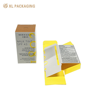 Embalagem XL Caixa de cartão dobrável impressa Caixa de cuidados com a pele de retalho personalizada Caixa de embalagem de papel cosmético dobrável Caixa de cartão Batons labial frascos cosméticos Caixa de papel